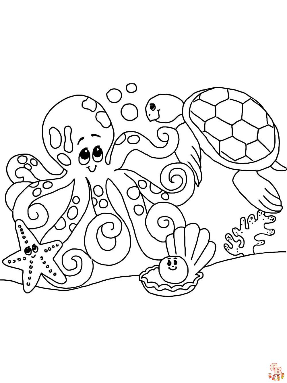 Coloriage Animaux Marins