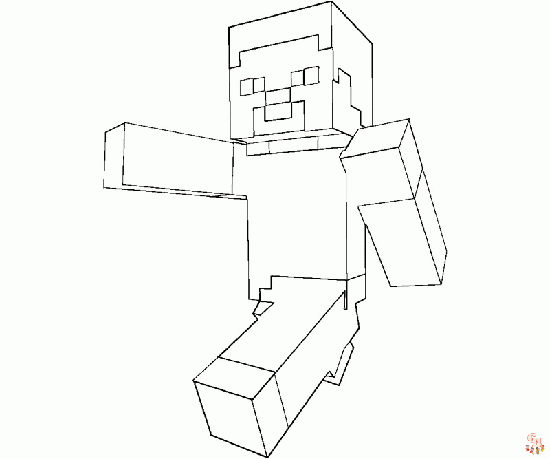 Coloriage Minecraft Steve