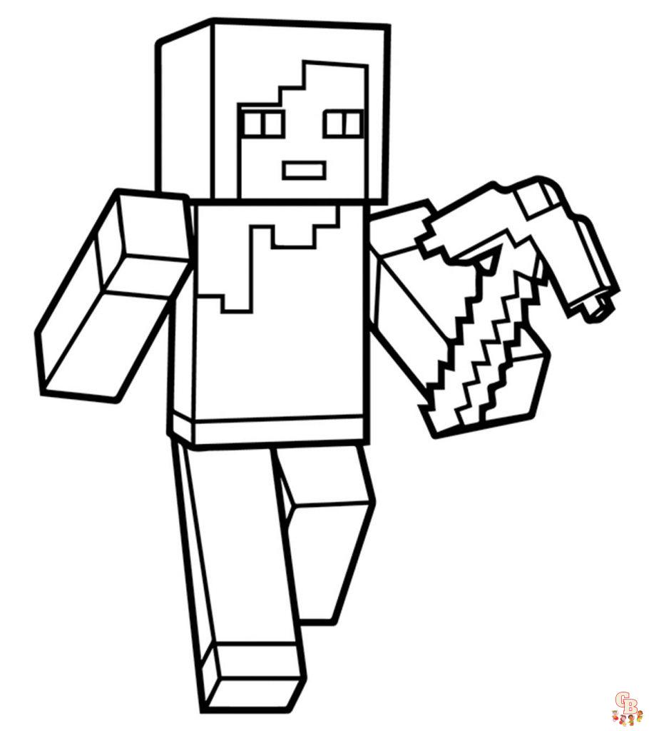 Coloriage Minecraft Steve