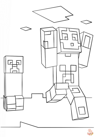 Coloriage Minecraft Steve