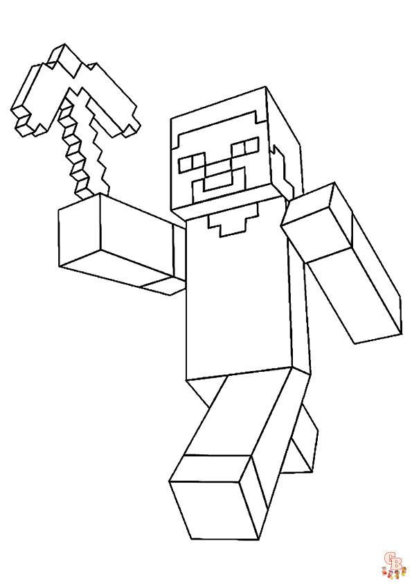 Coloriage Minecraft Steve