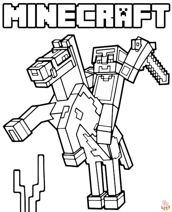 Coloriage Minecraft Steve