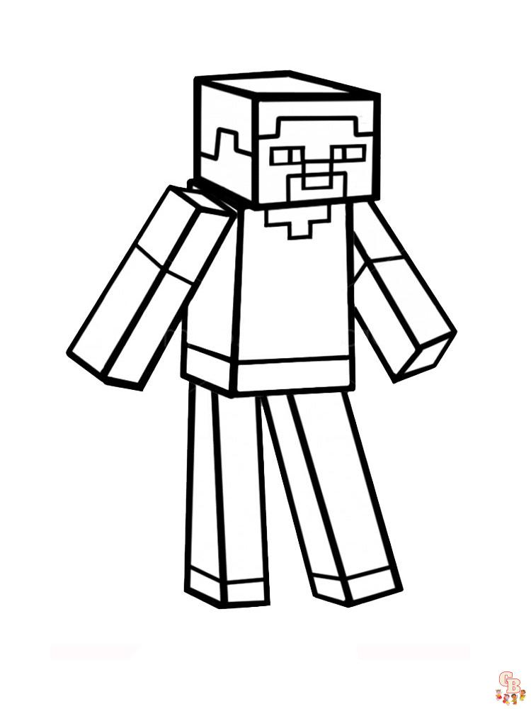 Coloriage Minecraft Steve