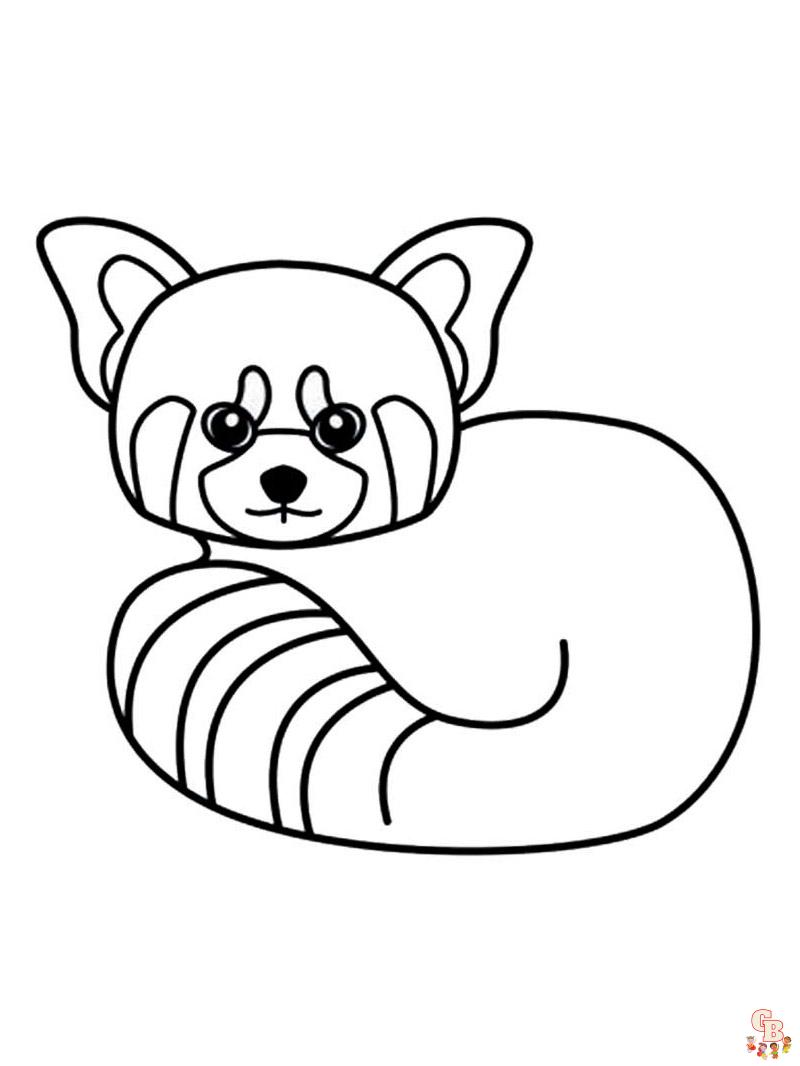 Coloriage Panda Roux