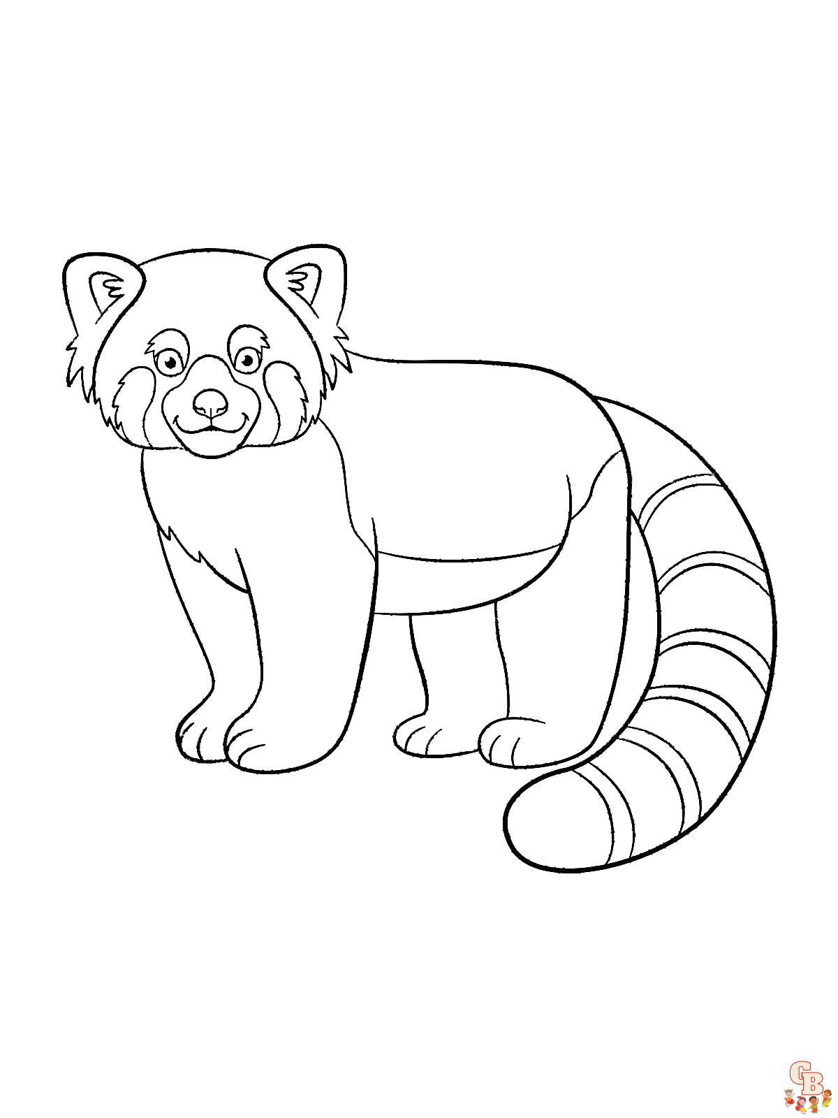 Coloriage Panda Roux