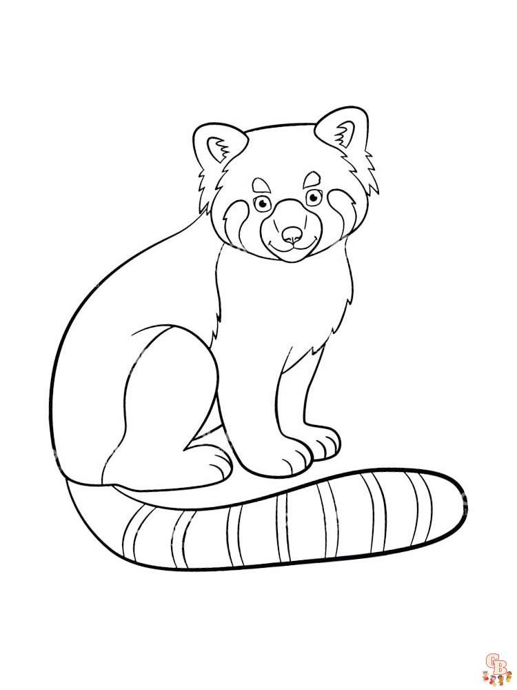 Coloriage Panda Roux