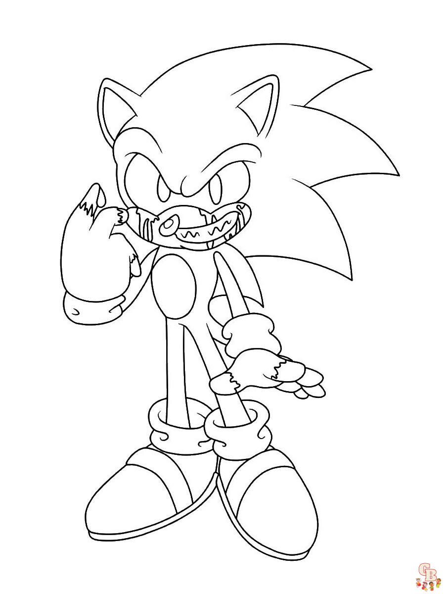 Coloriage Sonic Exe