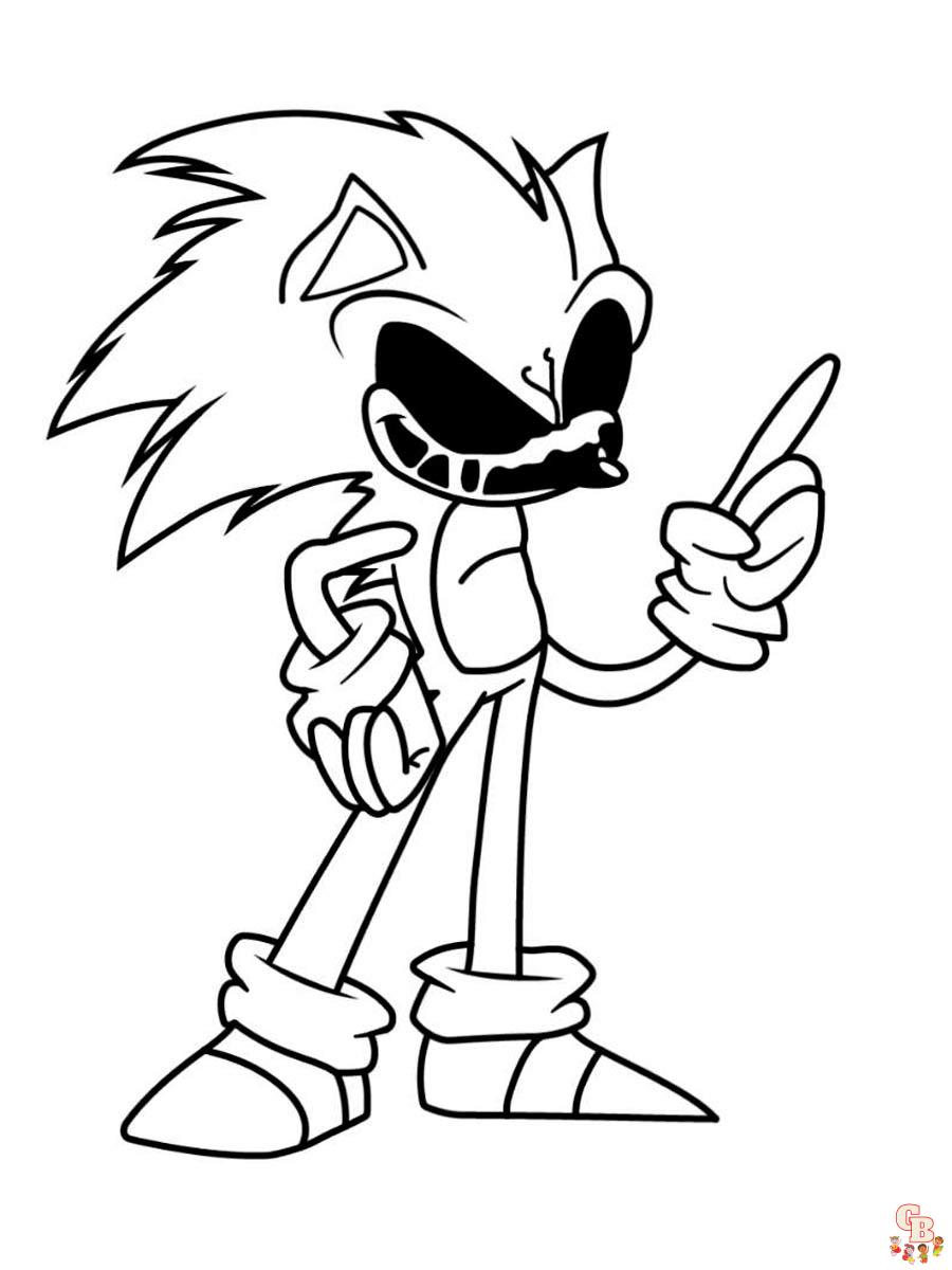 Coloriage Sonic Exe