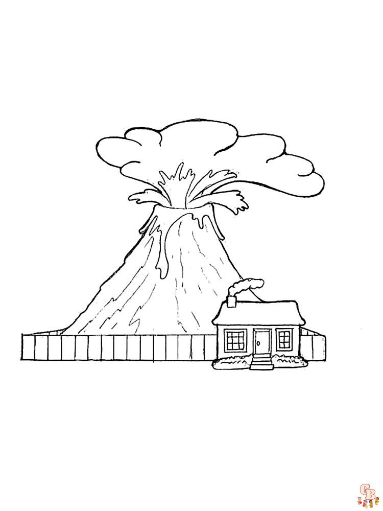 Coloriage Volcan