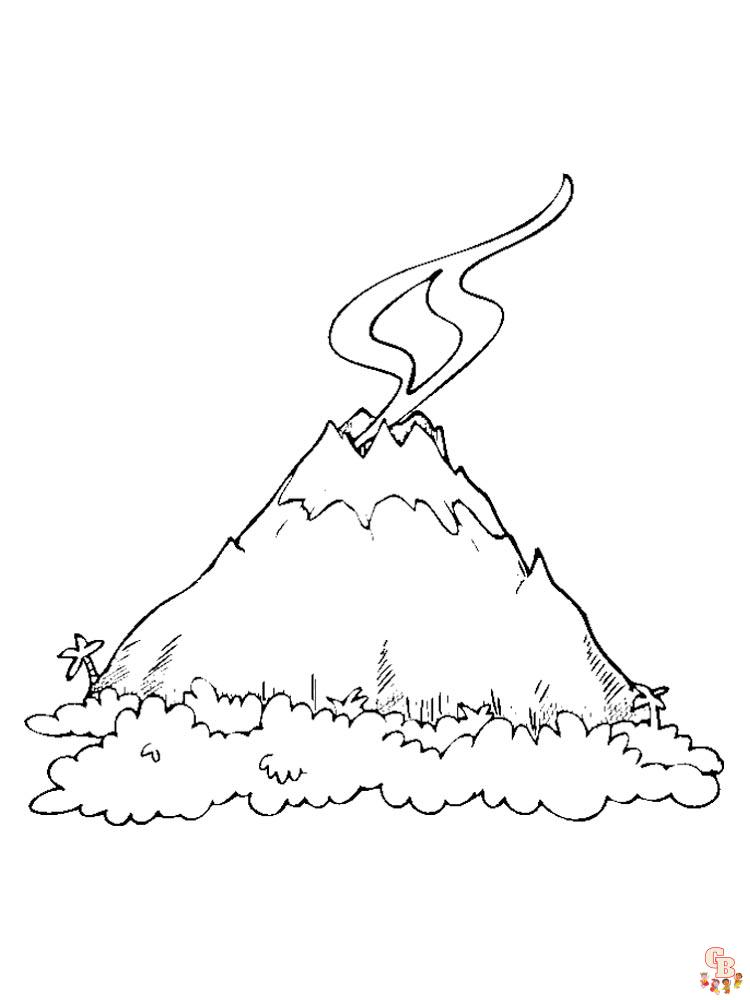 Coloriage Volcan