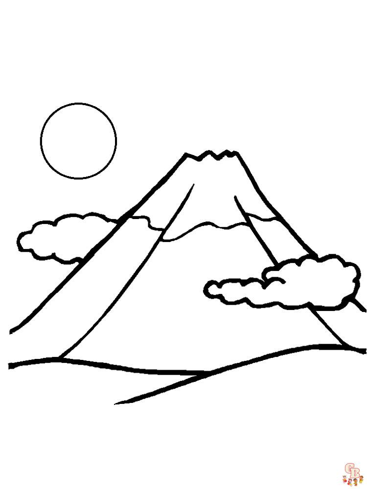 Coloriage Volcan