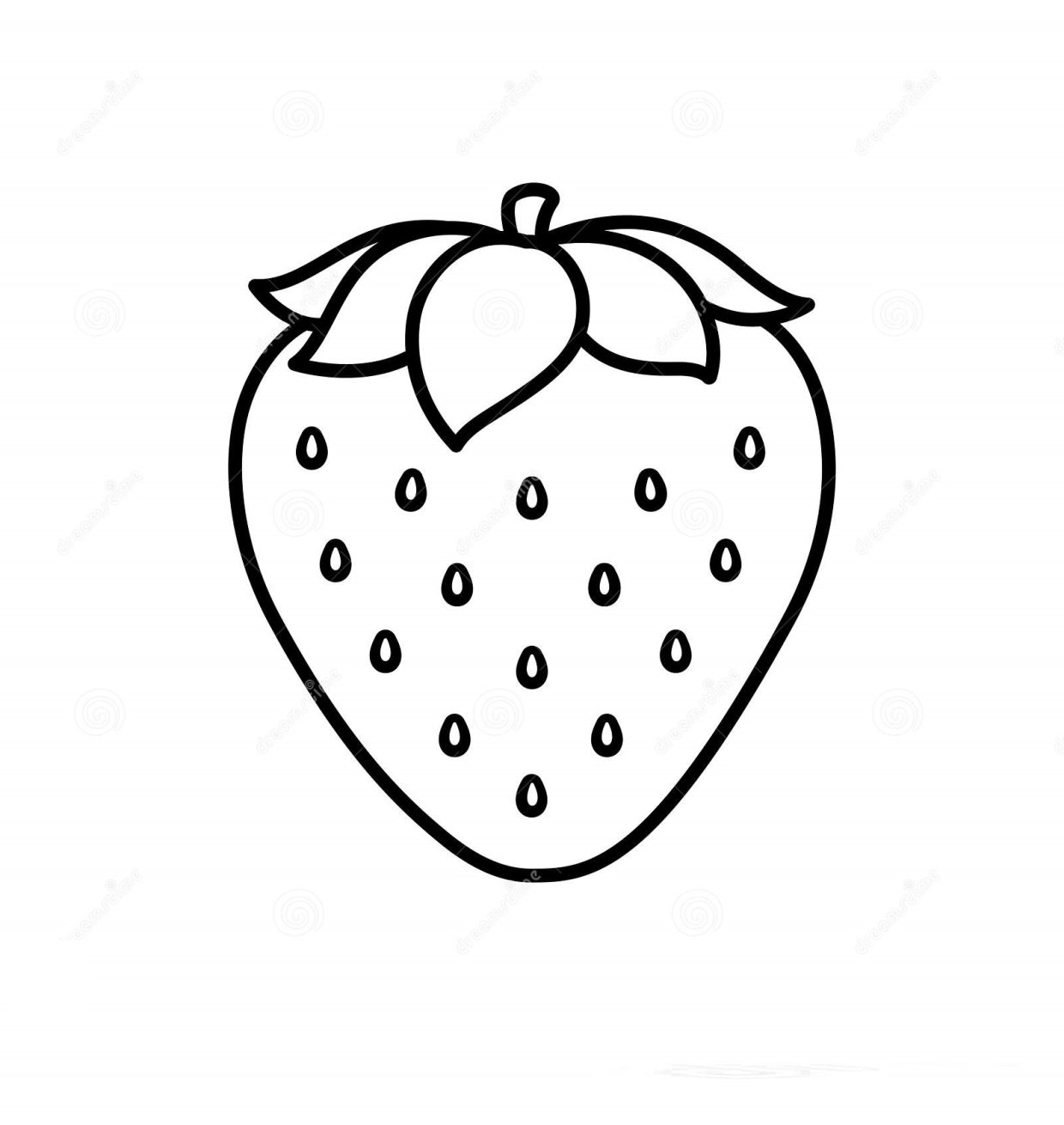 Strawberry coloring coloring drawings for fans