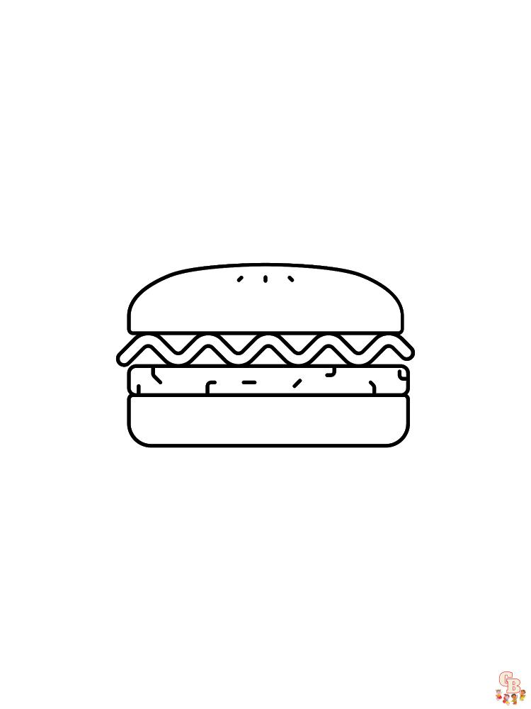 Coloriage hamburger