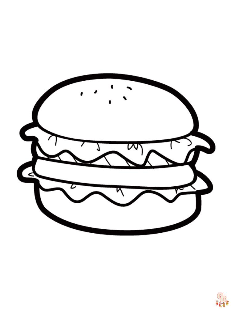 Coloriage hamburger