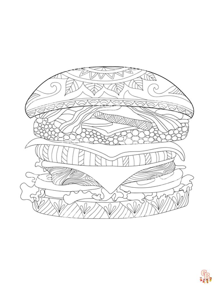 Coloriage hamburger