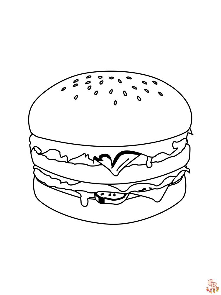 Coloriage hamburger