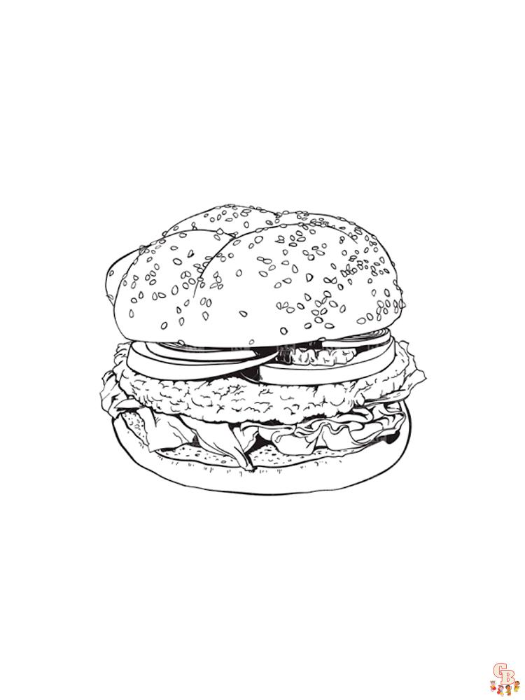 Coloriage hamburger