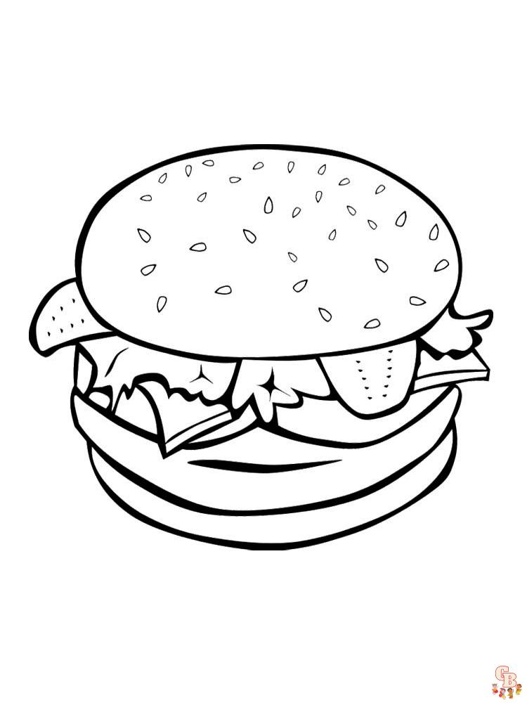 Coloriage hamburger