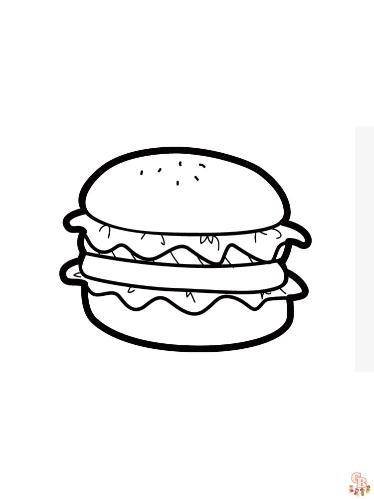 Coloriage hamburger