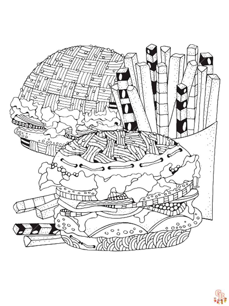 Coloriage hamburger