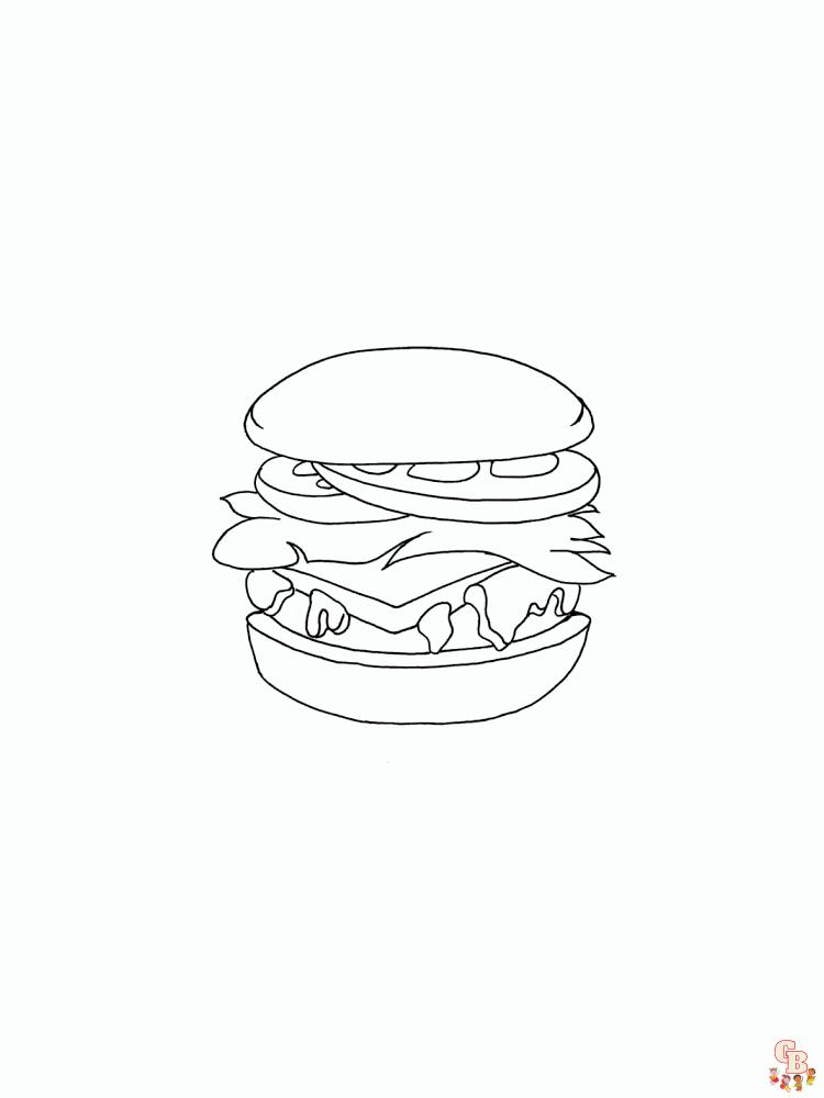 Coloriage hamburger