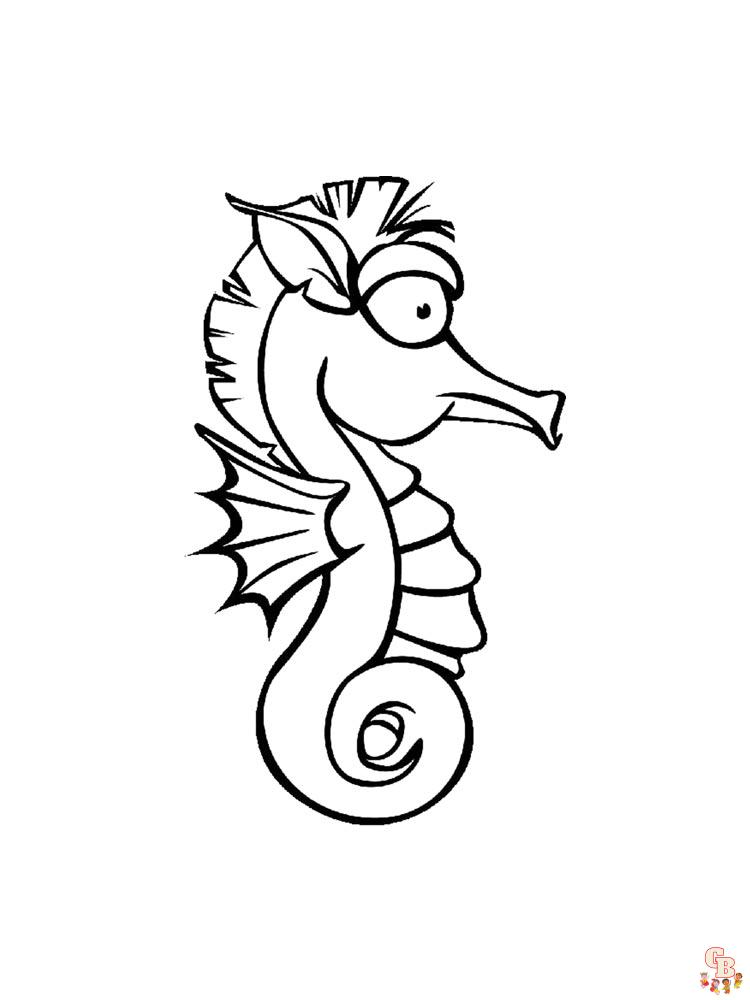 Coloriage hippocampe