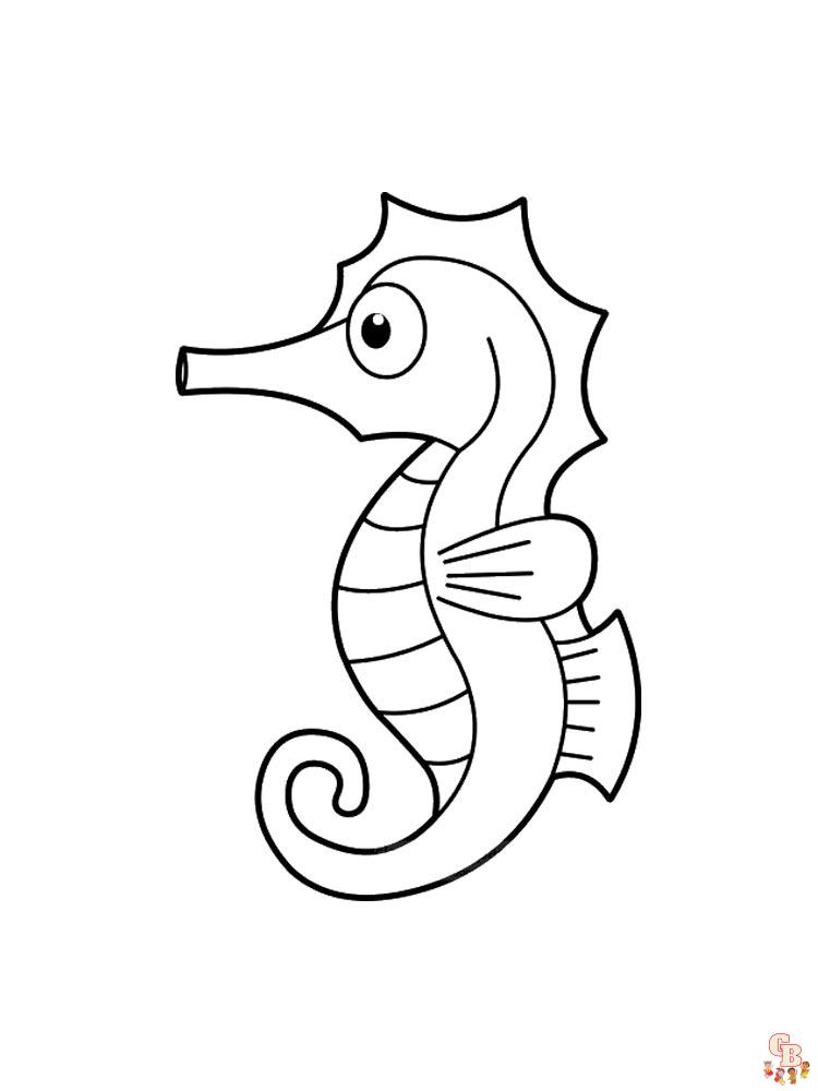 Coloriage hippocampe