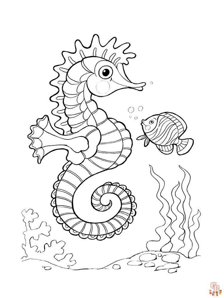 Coloriage hippocampe