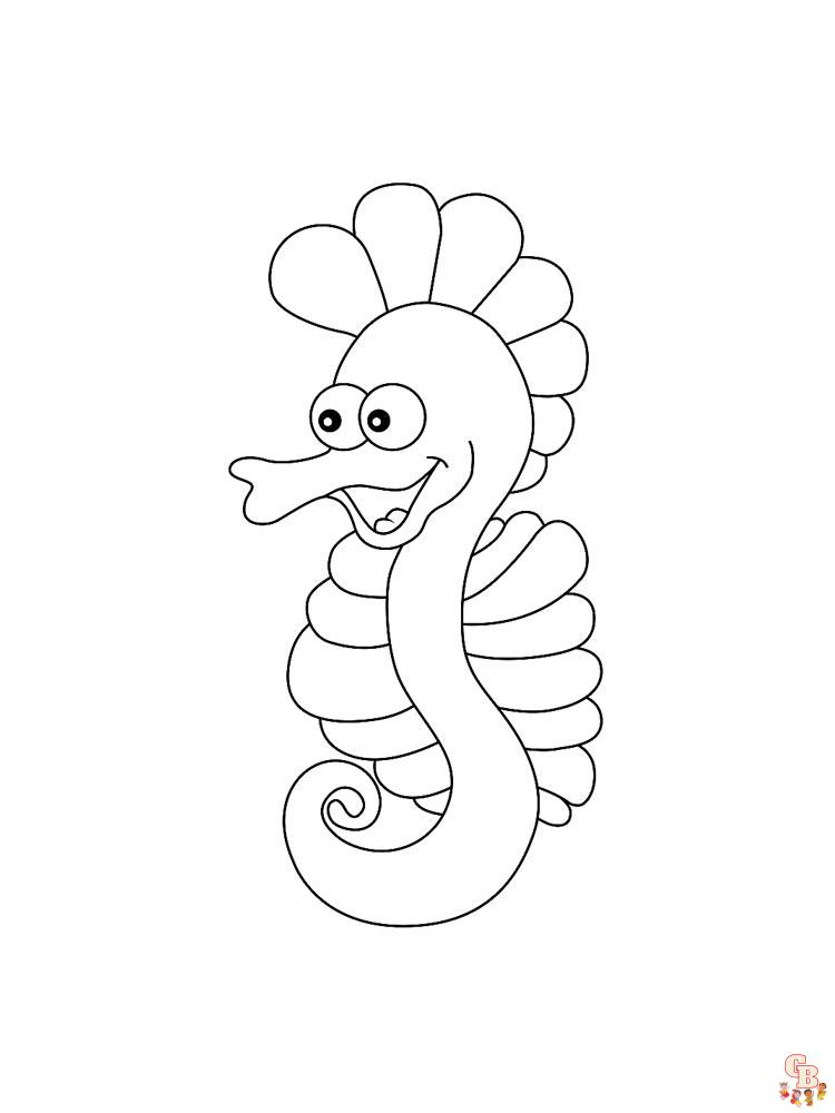 Coloriage hippocampe