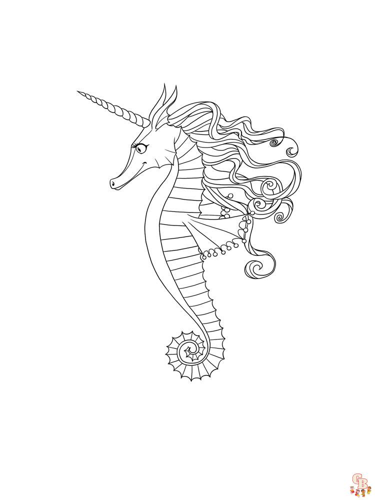 Coloriage hippocampe