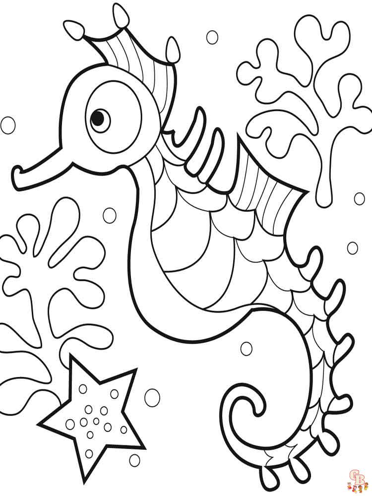 Coloriage hippocampe