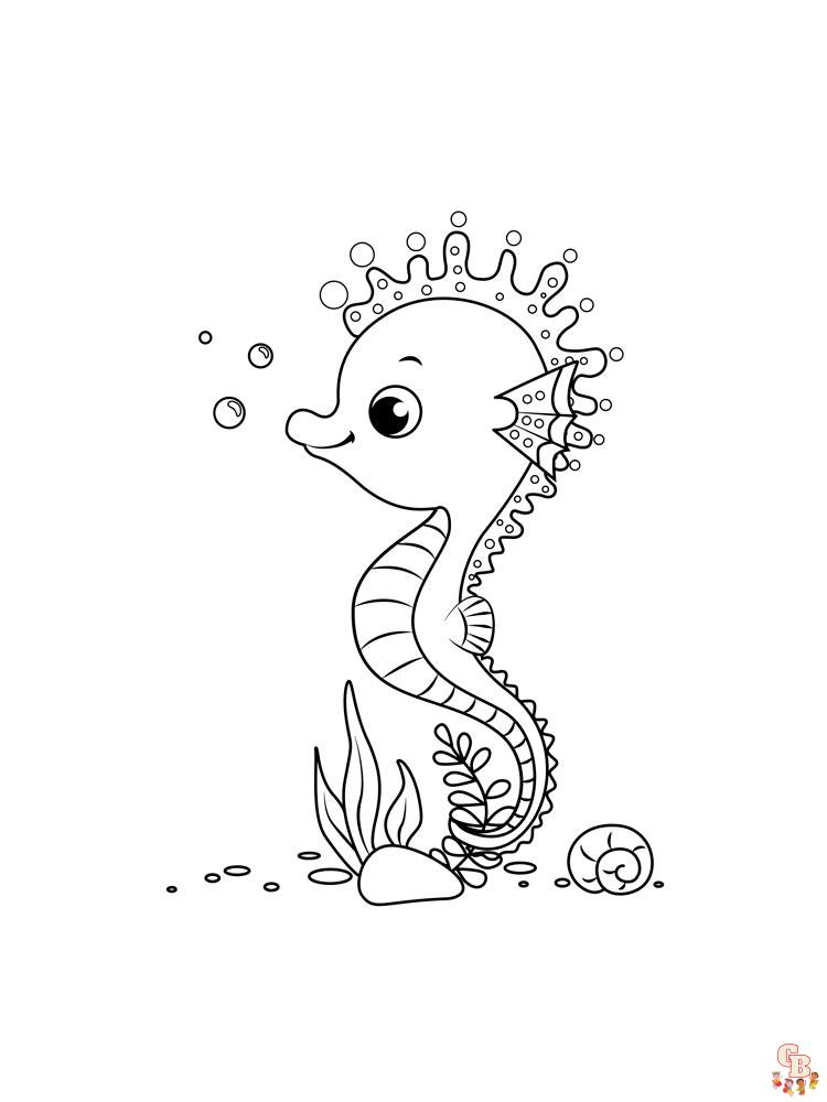 Coloriage hippocampe