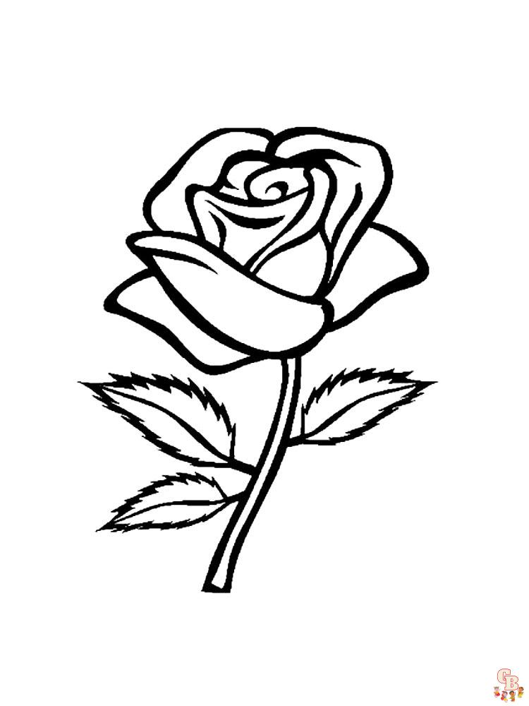 Coloriage rose