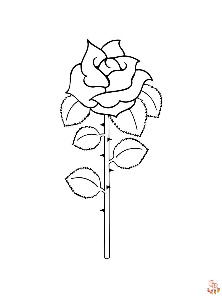 Coloriage rose