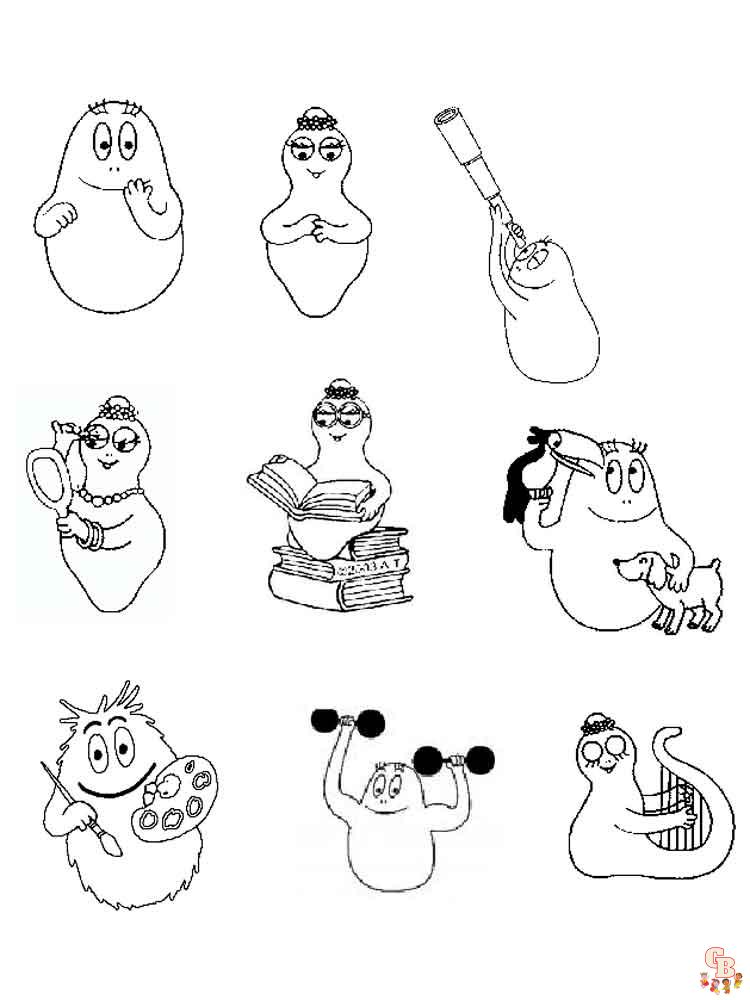 coloriage Barbapapa