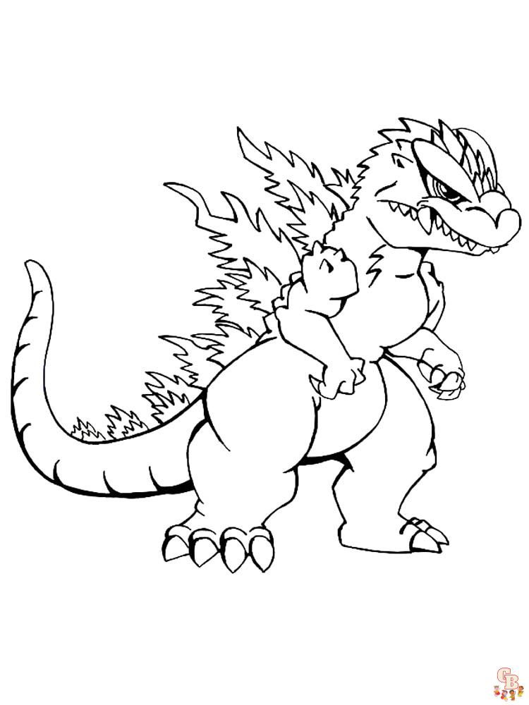 coloriage Godzilla