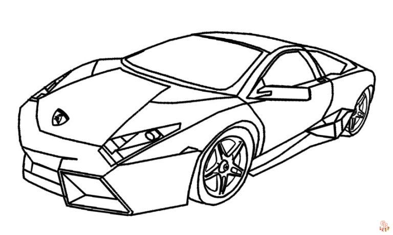 Malvorlagen Lamborghini zum Ausdrucken für Kinder