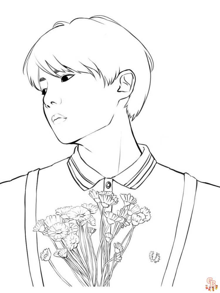 BTS coloring pages to print for BTS fans