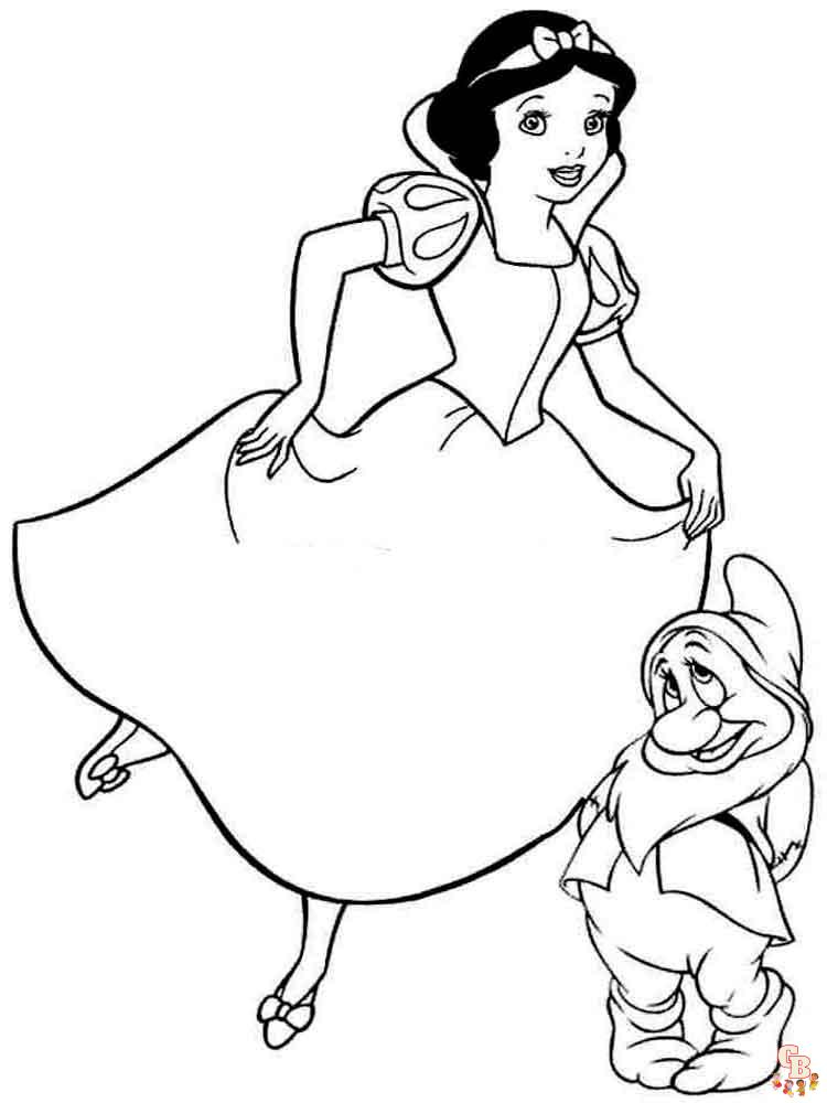 Coloriage Blanche Neige