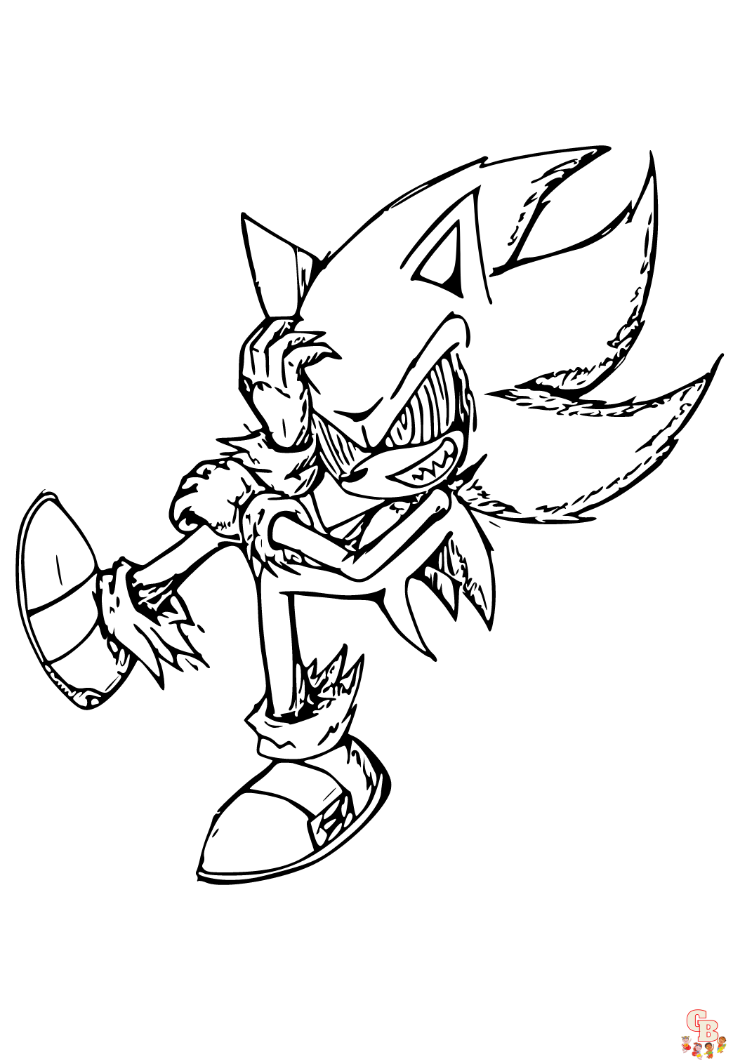 Coloriage Dark Sonic