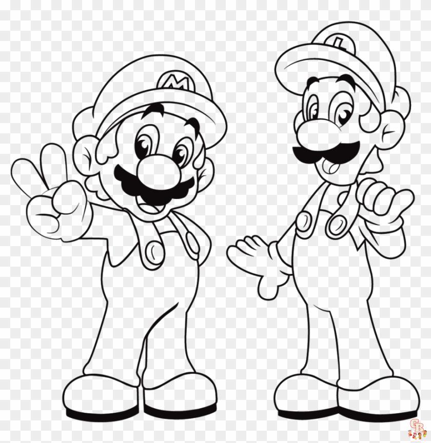 Coloriage Mario et Luigi