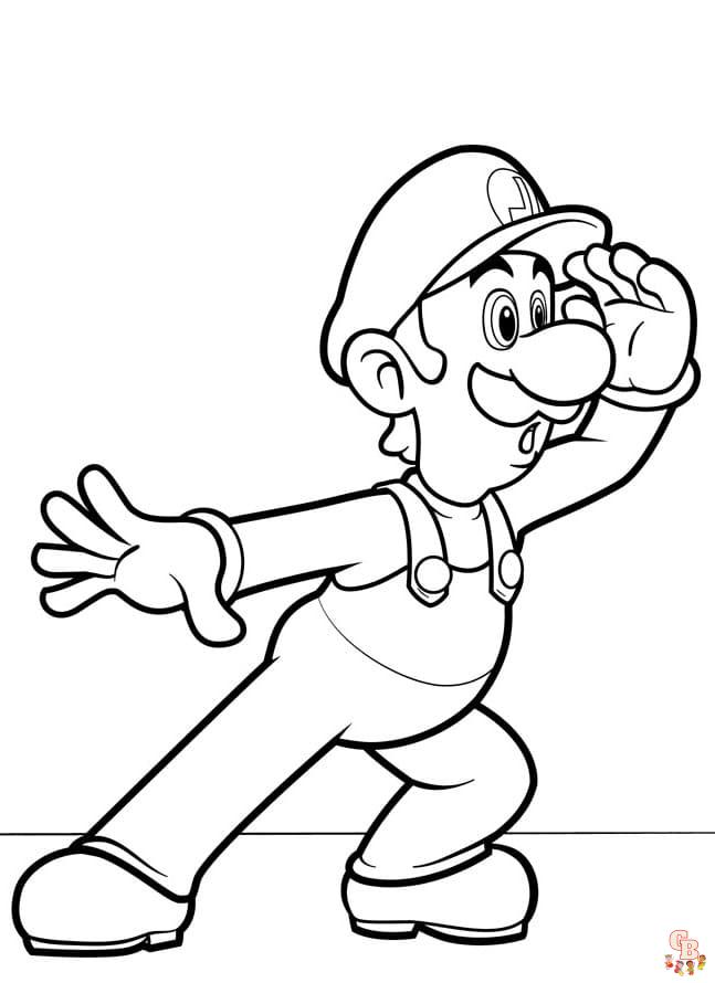 Coloriage Mario et Luigi