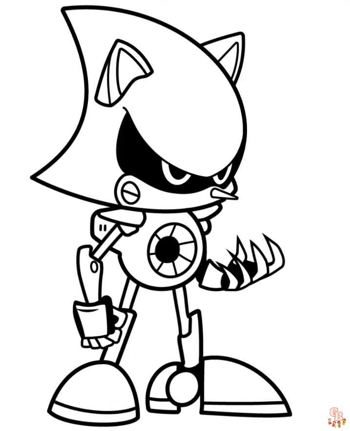 Coloriage Metal Sonic