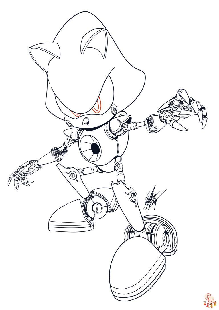 Coloriage Metal Sonic