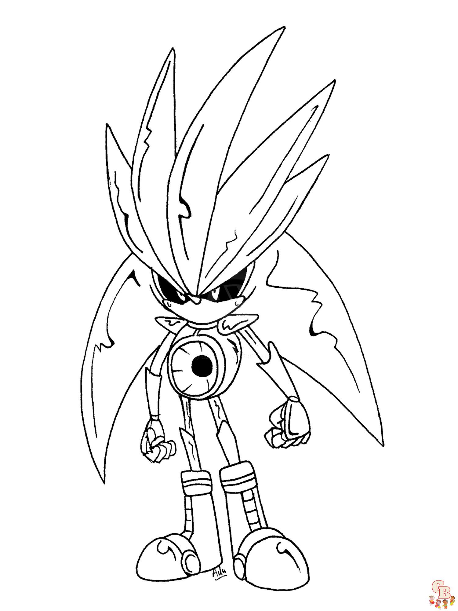 Coloriage Metal Sonic