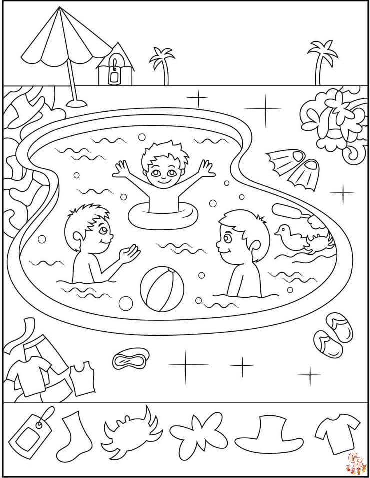 Coloriage Piscine