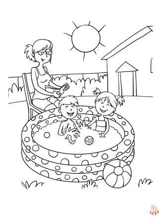 Coloriage Piscine