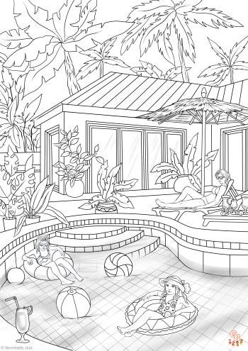 Coloriage Piscine