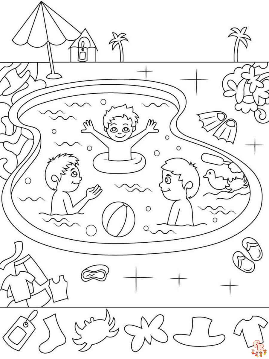 Coloriage Piscine