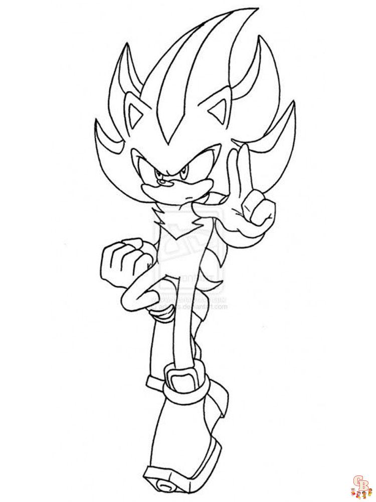 Coloriage Shadow Sonic